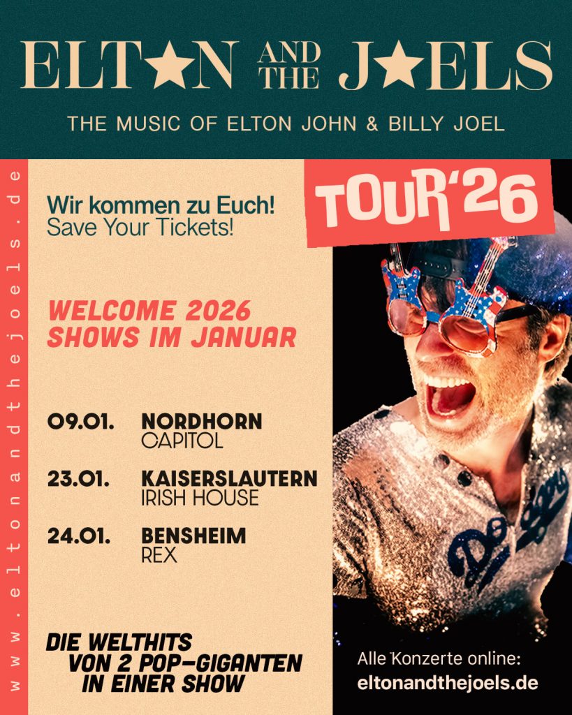 Welcome Shows 2026 im Januar - Elton and the Joels